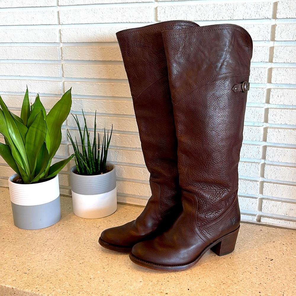 FRYE 🍟 Melissa Brown Genuine Leather Over the Knee Tall Riding Boots: So Comfy!